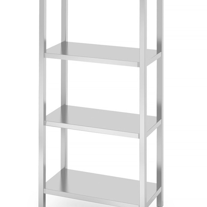 Rack de stockage avec 4 étagères pleines – vissé,  ,... - équipement professionnel de qualité