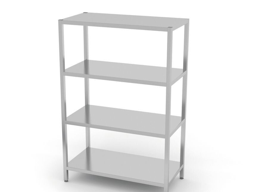 Rack de stockage avec 4 étagères pleines – vissé,  ,... - équipement professionnel de qualité