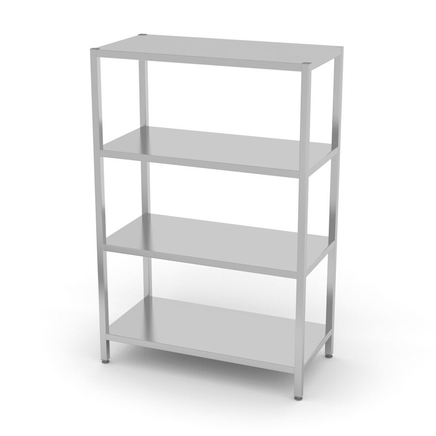 Rack de stockage avec 4 étagères pleines – vissé,  ,... - cuisine professionnel de qualité