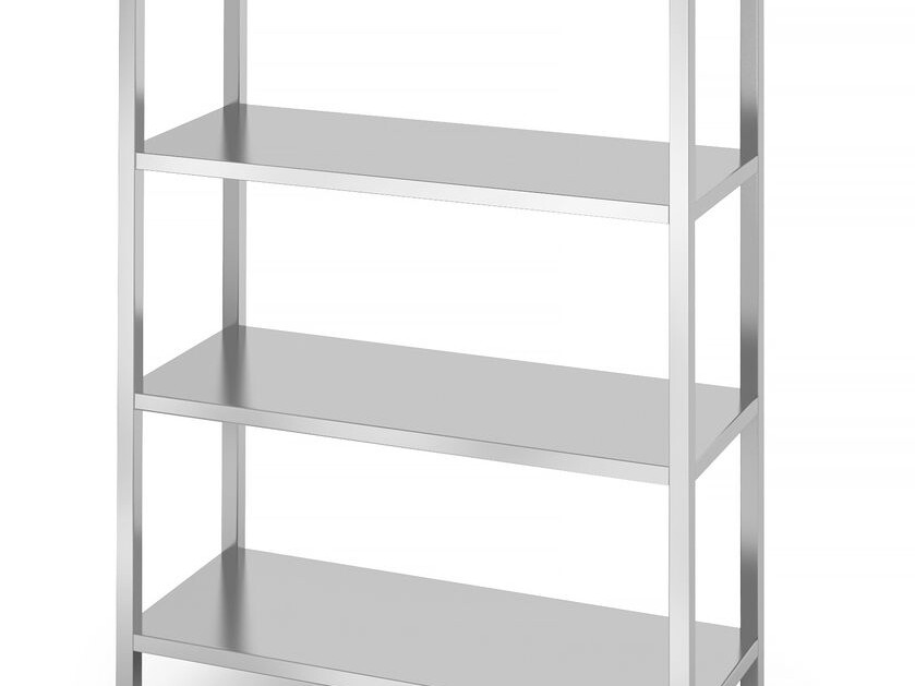 Rack de stockage avec 4 étagères pleines – vissé, ,... - équipement professionnel de qualité