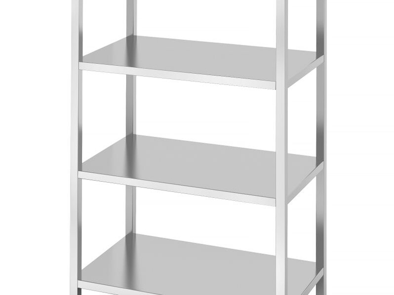 Rack de stockage avec 4 étagères pleines – vissé,  ,... - restauration professionnel de qualité