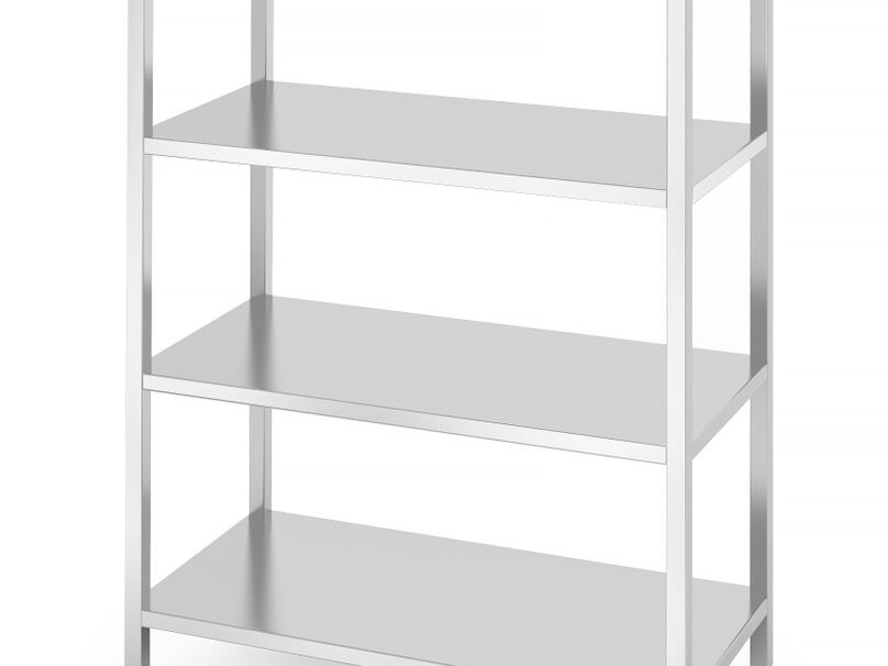 Rack de stockage avec 4 étagères pleines – vissé,  ,... - restauration professionnel de qualité