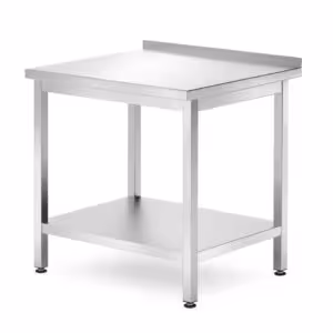 Table murale avec étagère – boulonnée,  profondeur 7... - restauration professionnel de qualité