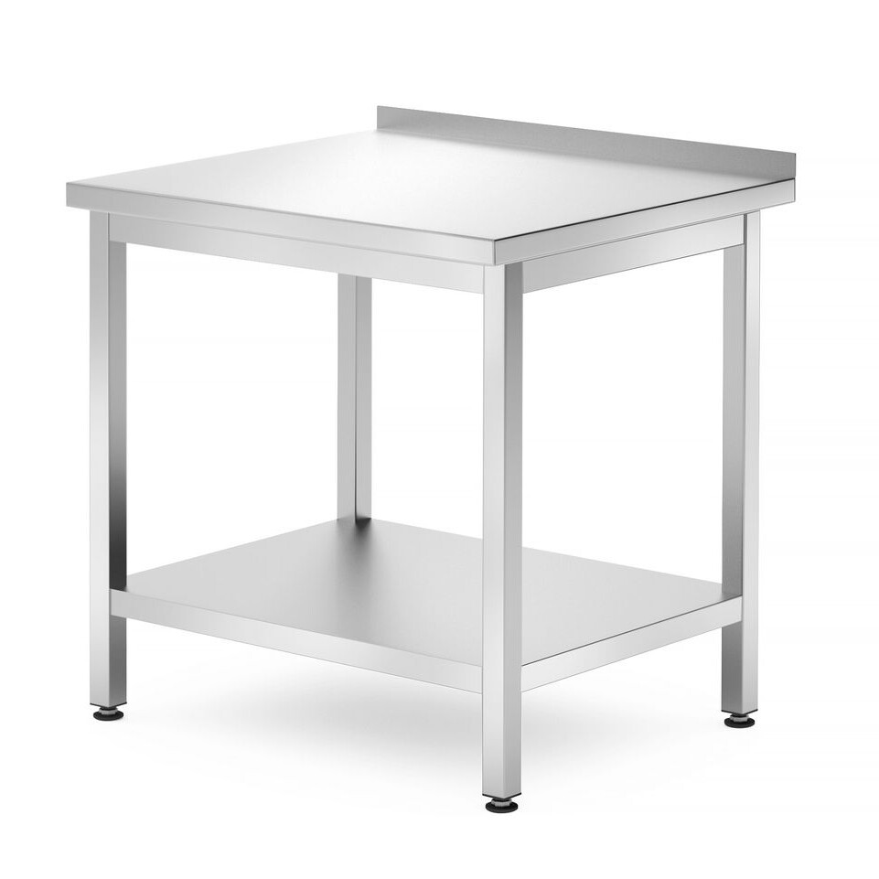 Table murale avec étagère – boulonnée,  profondeur 7... - restauration professionnel de qualité