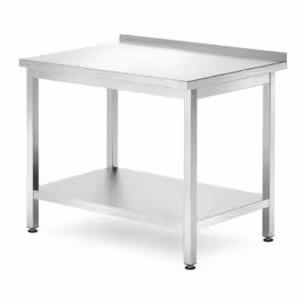 Table murale avec étagère – boulonnée,  profondeur 7... - professionnel professionnel de qualité