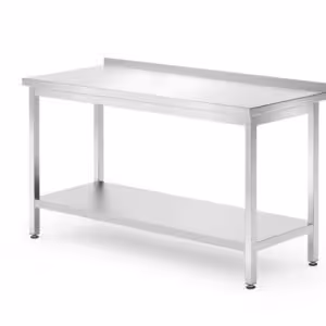 Table murale avec étagère – boulonnée,  profondeur 7... - équipement professionnel de qualité