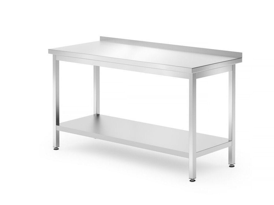 Table murale avec étagère – boulonnée, profondeur 7... - équipement professionnel de qualité