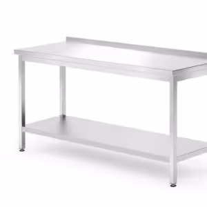 Table murale avec étagère – boulonnée,  profondeur 7... - équipement professionnel de qualité