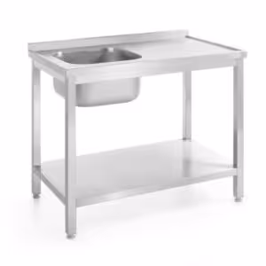 Table d’évier avec étagère – vissée,  profondeur ... - restauration professionnel de qualité