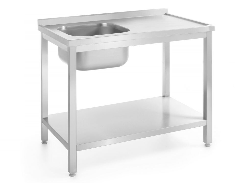 Table d’évier avec étagère – vissée,  profondeur ... - restauration professionnel de qualité