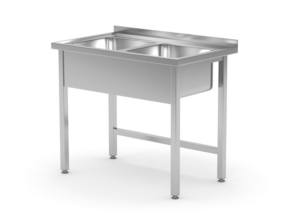 Table avec 2 éviers – soudée, , Kitchen Line - restauration professionnel de qualité