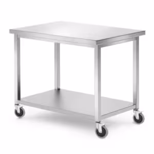 Table mobile avec étagère -vissée,  ,  Kitchen Line - cuisine professionnel de qualité