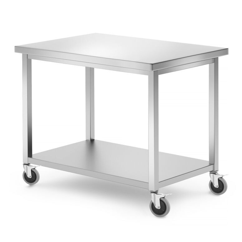 Table mobile avec étagère -vissée,  ,  Kitchen Line - cuisine professionnel de qualité