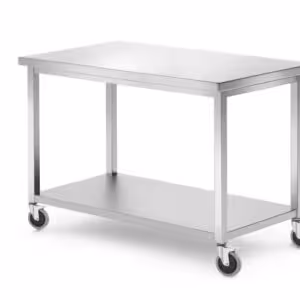 Table de travail mobile,  avec étagère – vissée,  , ... - professionnel professionnel de qualité
