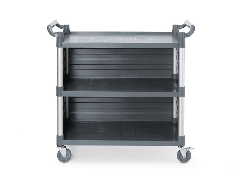 Chariot de service en polypropylène 3 étagères,  grand... - professionnel professionnel de qualité