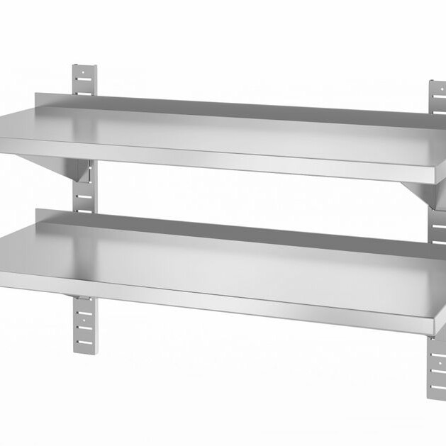 Étagère murale double,  réglable,  avec 2 supports - professionnel professionnel de qualité