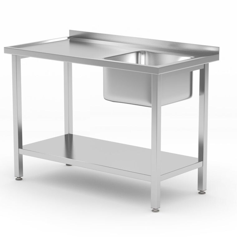 Table d’évier avec étagère,  vissée,  ,  Kitchen Li... - restauration professionnel de qualité