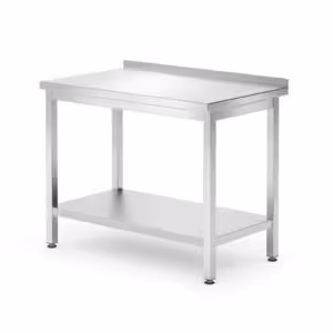 Table de travail murale avec étagère - vissée,  profon... - cuisine professionnel de qualité