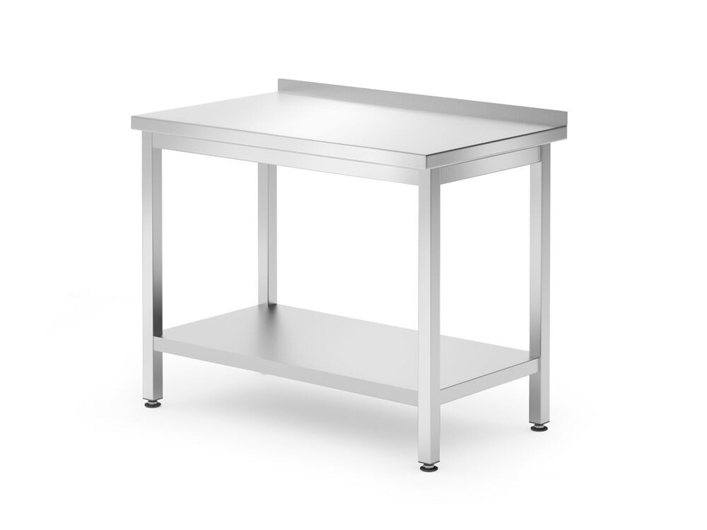 Table de travail murale avec étagère - vissée,  profon... - cuisine professionnel de qualité