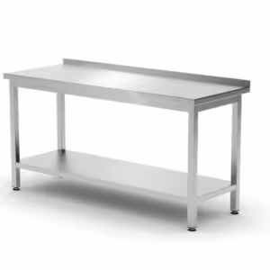 Table de travail murale avec étagère - vissée,  profon... - cuisine professionnel de qualité