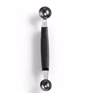 Cuillère à melon double,  ,  ø 22-25 mm,  Noir,  (L)165mm - équipement professionnel de qualité
