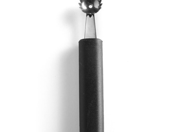 Cuillère à melon dentelée, , Noir, (L)150mm - professionnel professionnel de qualité