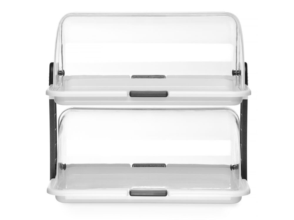 Vitrine à couvercle coulissant Roll top - double - équipement professionnel de qualité