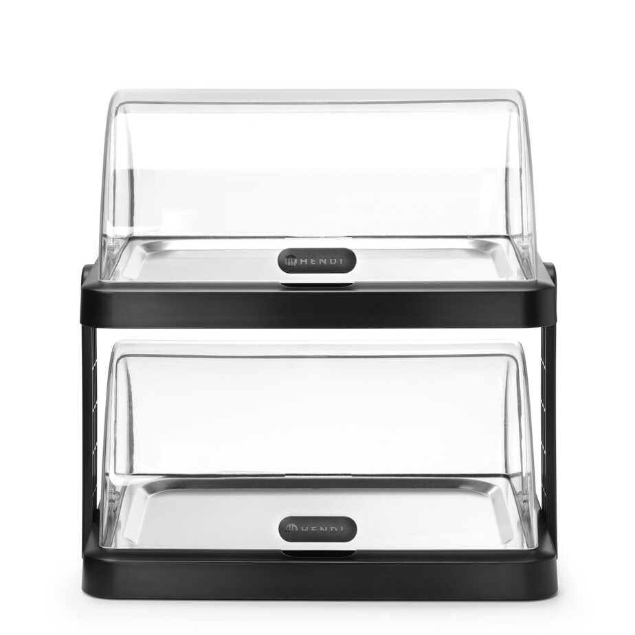 Vitrine à couvercle coulissant roll-top Duo - double,  ,... - équipement professionnel de qualité