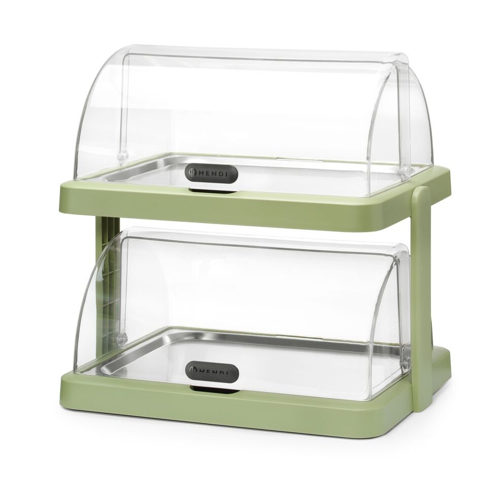 Vitrine à couvercle coulissant roll-top Duo - double,  ,... - professionnel professionnel de qualité