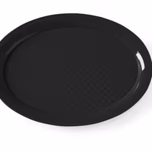 Plateau fastfood en polypropylène,  ovale,  ,  Noir - cuisine professionnel de qualité