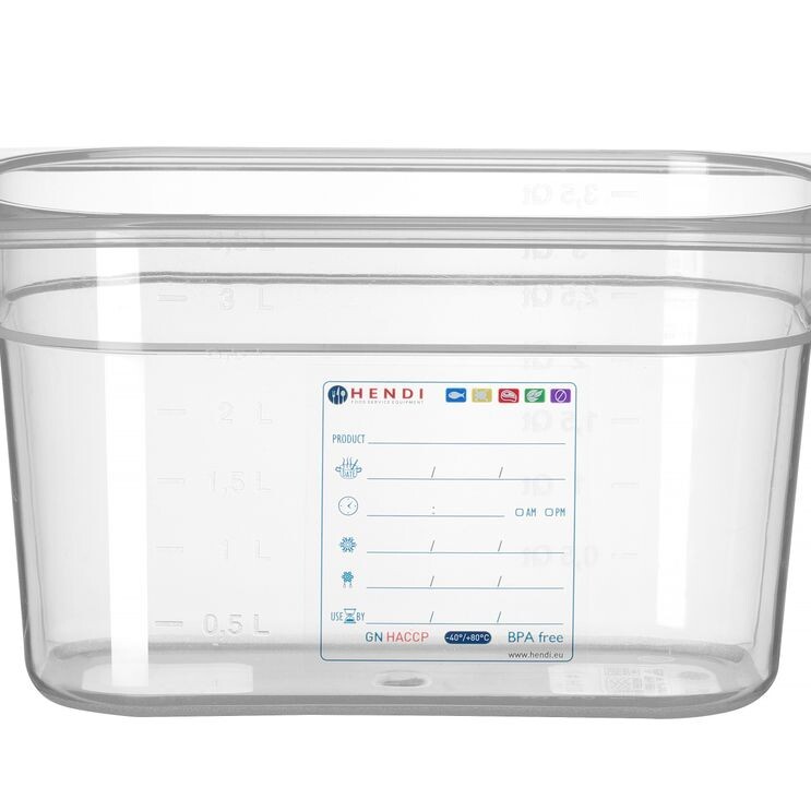 Bac Gastronorme 1/4,  ,  1/4,  ,  Transparent - restauration professionnel de qualité