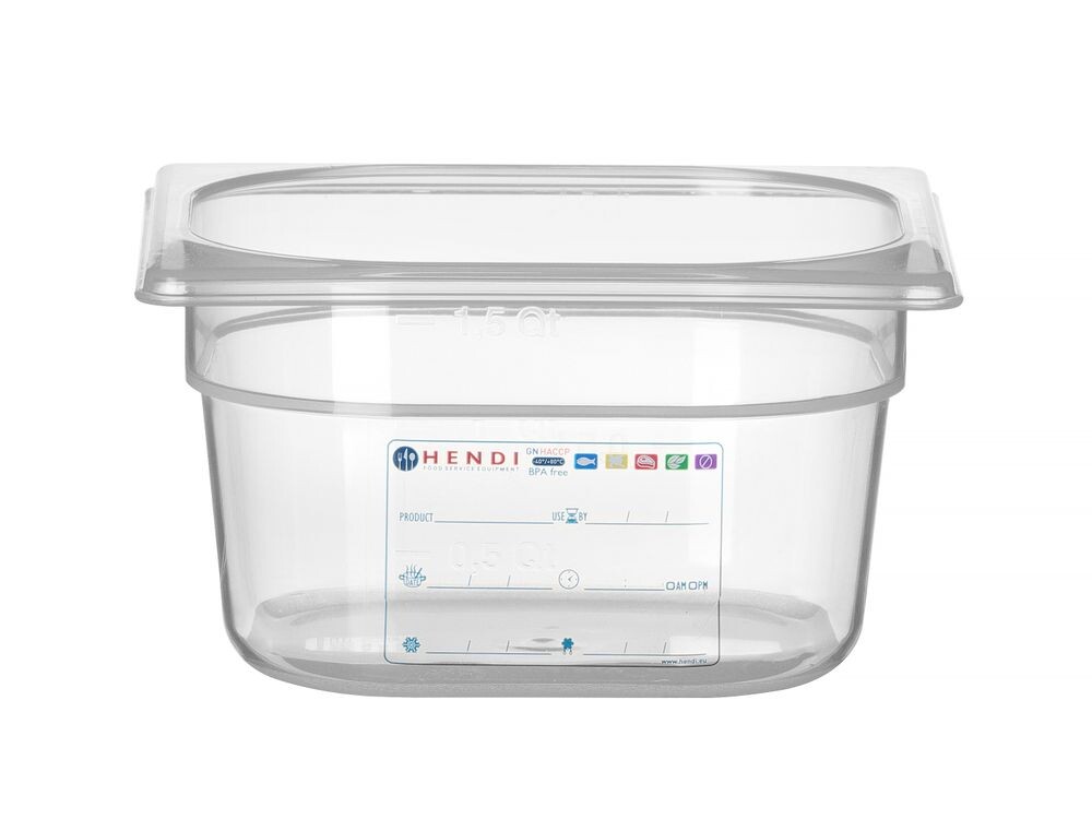 Bac Gastronorme 1/6,  ,  1/6,  1,  Transparent - restauration professionnel de qualité