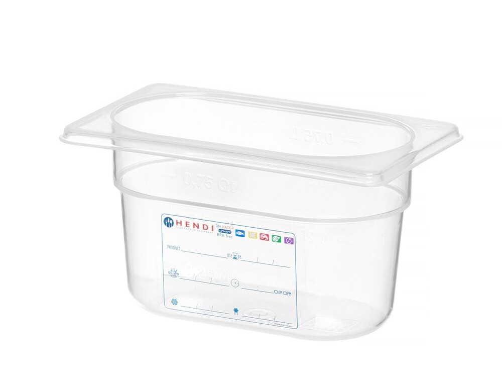 Bac Gastronorme 1/9, , 1/9, 0, Transparent - cuisine professionnel de qualité