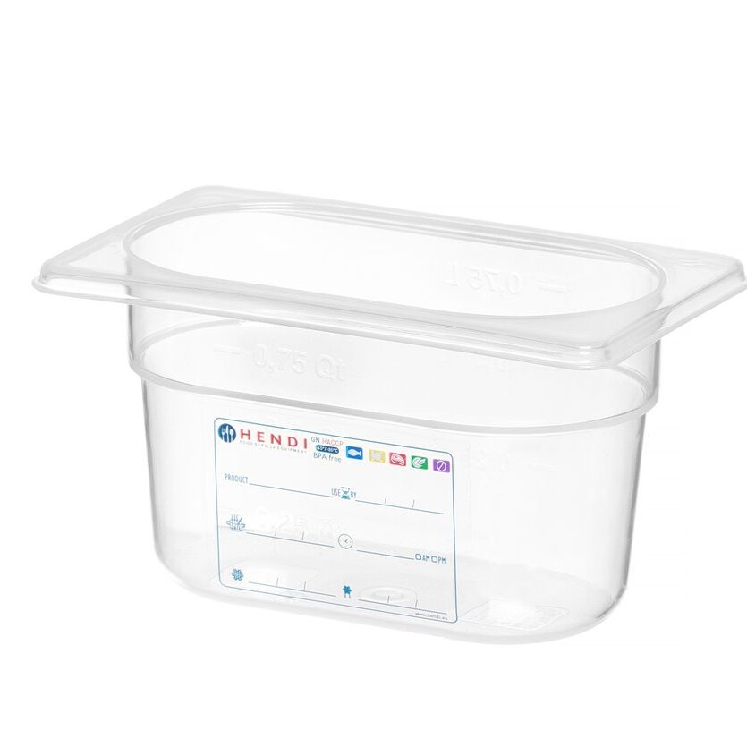 Bac Gastronorme 1/9,  ,  1/9,  0,  Transparent - cuisine professionnel de qualité