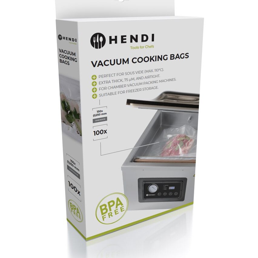 Sacs de cuisson sous vide,  ,  100 u.,  250x150mm - cuisine professionnel de qualité
