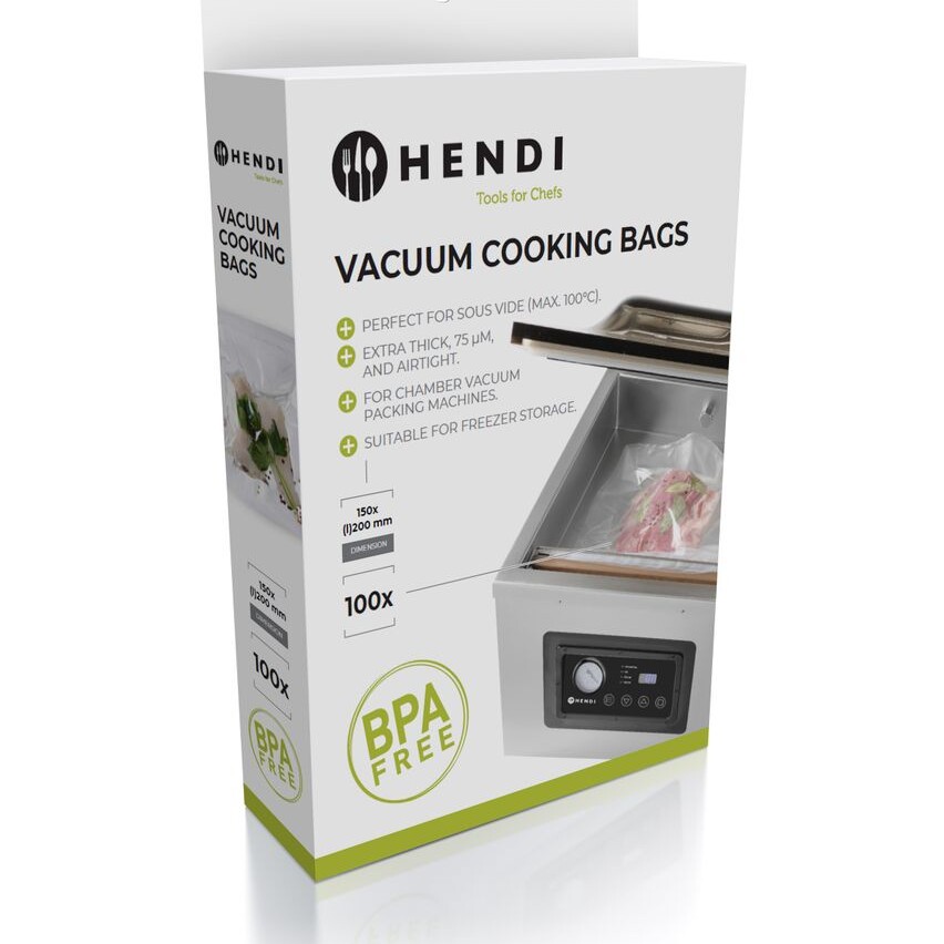Sacs de cuisson sous vide,  ,  100 u.,  200x150mm - équipement professionnel de qualité