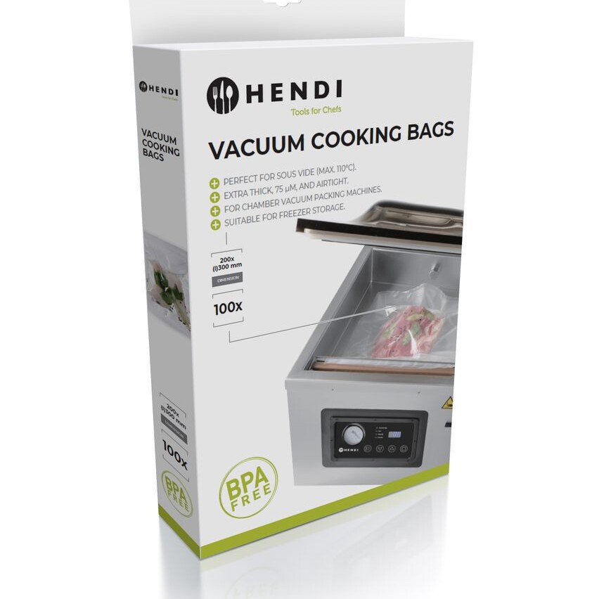 Sacs de cuisson sous vide,  ,  100 u.,  300x200mm - équipement professionnel de qualité