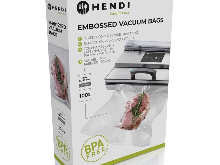 Sacs sous vide gaufrés,  ,  100 u.,  150x250mm - restauration professionnel de qualité