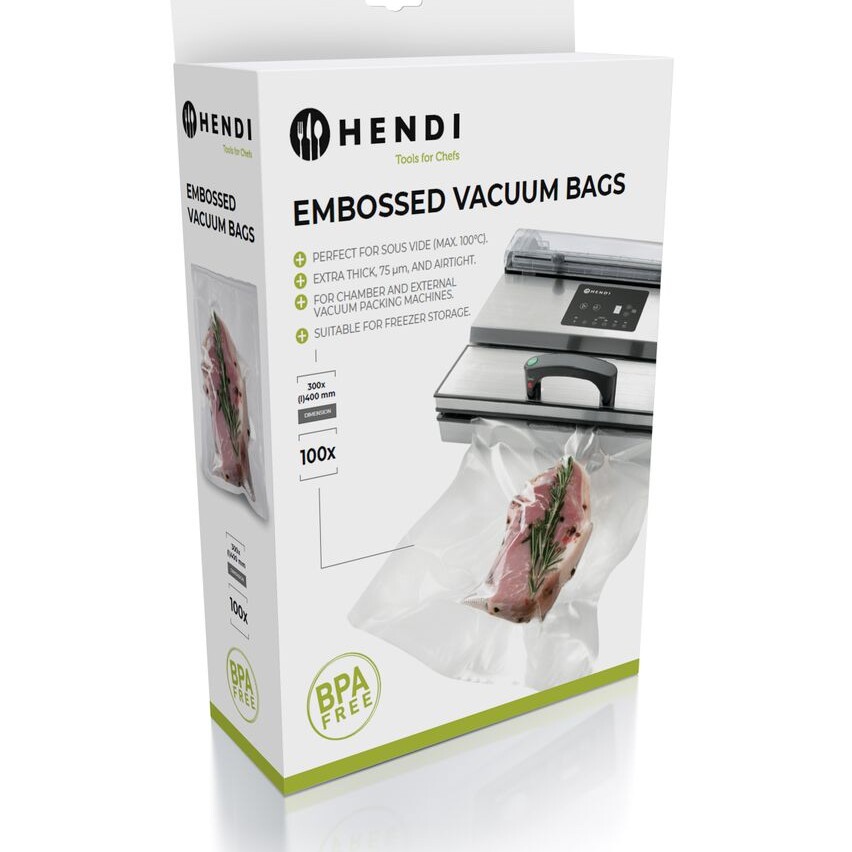 Sacs sous vide gaufrés,  ,  100 u.,  300x400mm - cuisine professionnel de qualité