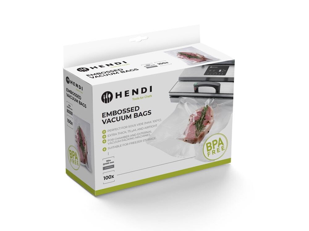 Sacs sous vide gaufrés,  ,  100 u.,  150x400mm - restauration professionnel de qualité