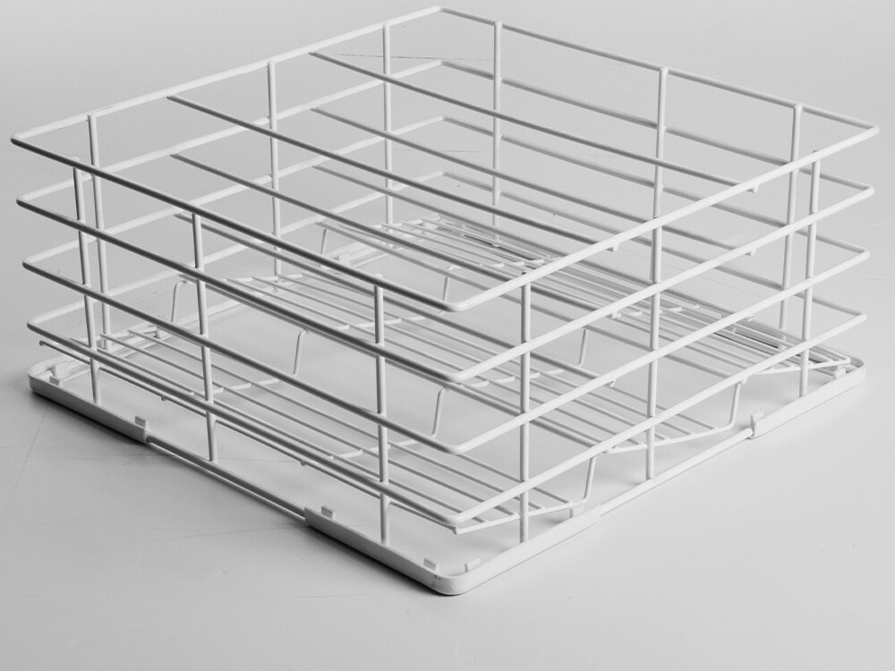 Panier verres Ø85 mm,  400x400 mm Rilsan - équipement professionnel de qualité