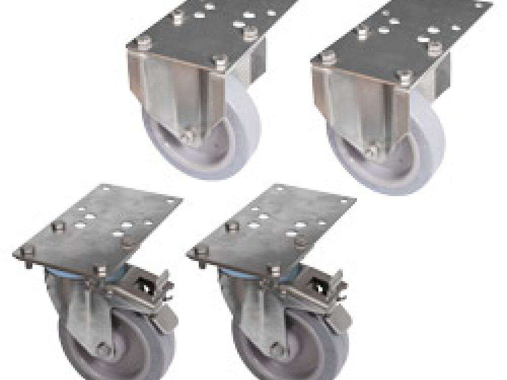 Kit de 4 roues (2 avec freins) - restauration professionnel de qualité