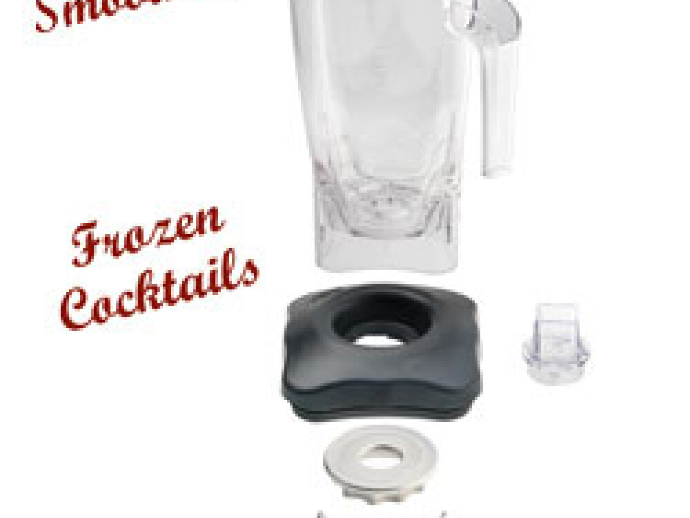 Bol en Lexan carré 2 lt,  avec couvercle et couteaux (2 ... - cuisine professionnel de qualité