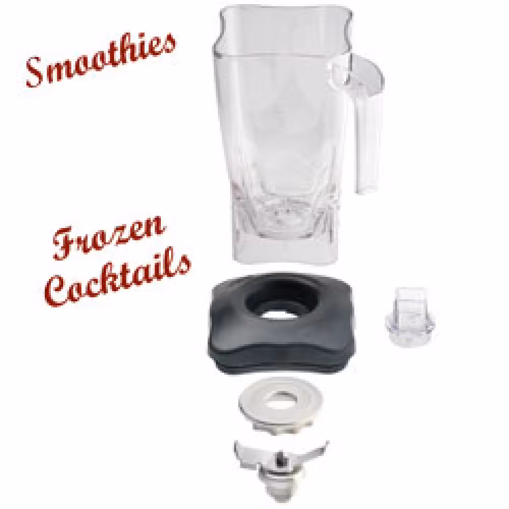 Bol en Lexan carré 2 lt,  avec couvercle et couteaux (2 ... - cuisine professionnel de qualité