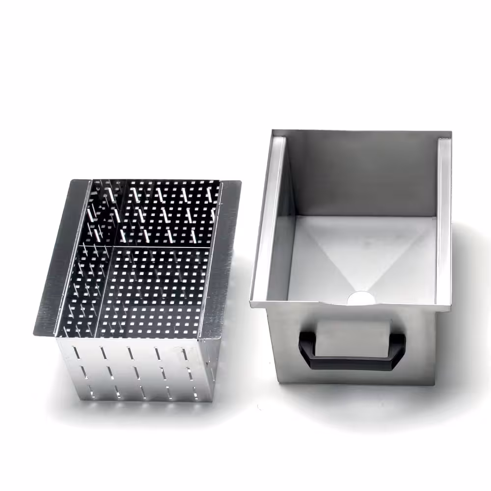 Bac avec filtre pour décharge en inox (10-18 kg) - équipement professionnel de qualité