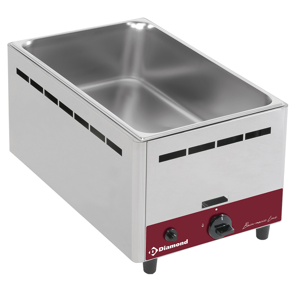 Bain-marie gaz,  de table 1/1 - 150 mm - restauration professionnel de qualité