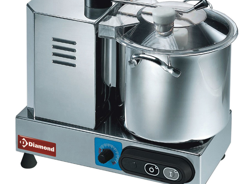 Cutter inox, 6 litres, variateur de vitesse - cuisine professionnel de qualité