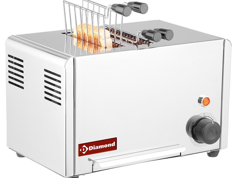 Toaster (croque-monsieur) électrique 2 pinces - Acier inox. - équipement professionnel de qualité