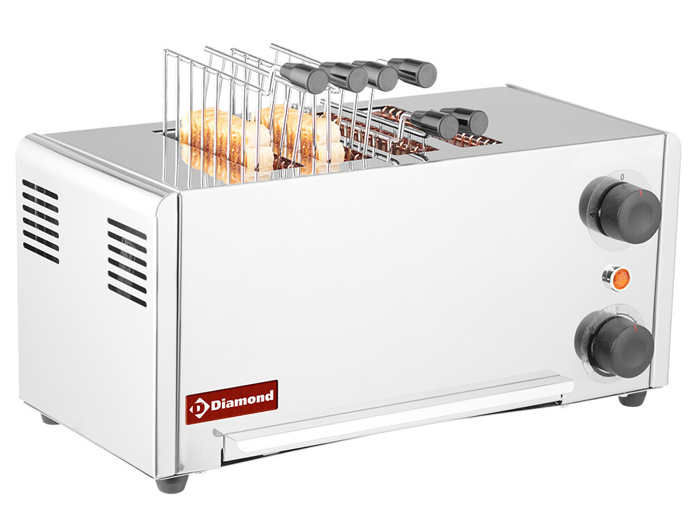 Toaster (croque-monsieur) électrique 4 pinces - Acier inox. - cuisine professionnel de qualité