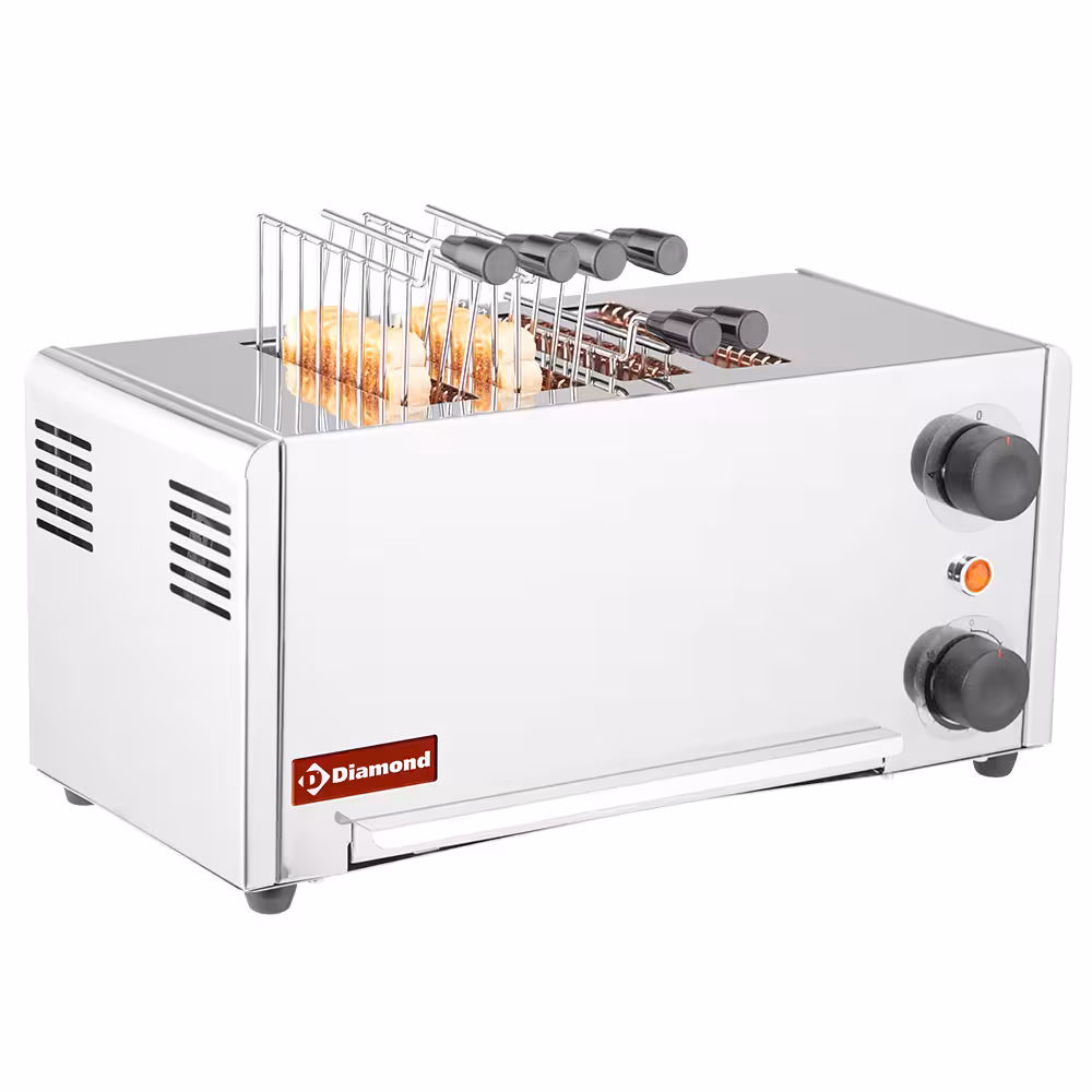 Toaster (croque-monsieur) électrique 4 pinces - Acier inox. - cuisine professionnel de qualité
